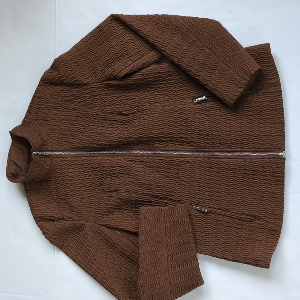 Pendleton Textured Mock Neck Lined Full Zip Jacket - image 1